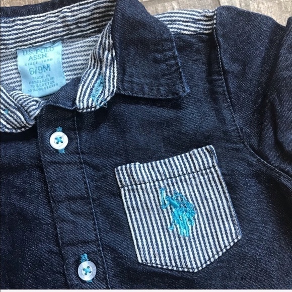 US Polo Assn. baby shortall size 6-9 months - Picture 3 of 7